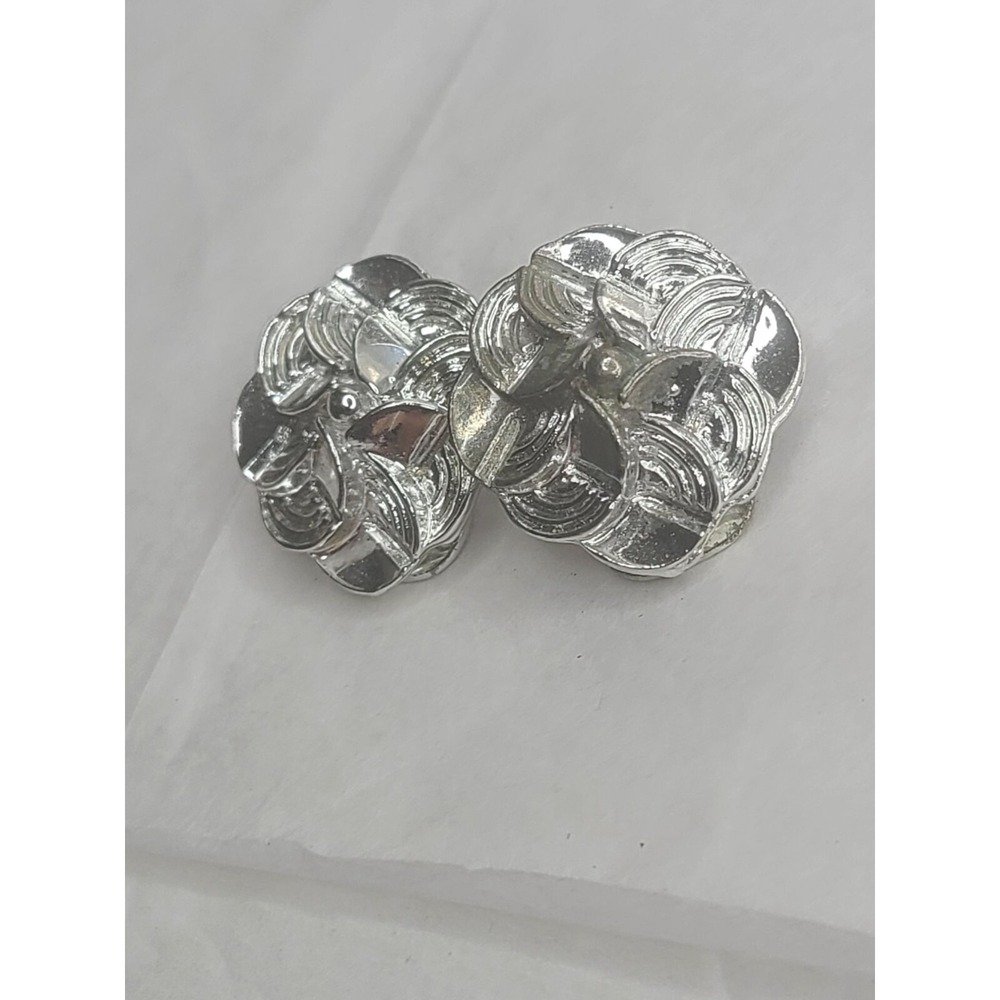 Beau Jewels Vintage Silver Tone Clip-On Earrings